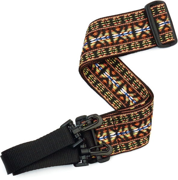 Daddario Woven Banjo Strap Hootenanny Yellow and Brown
