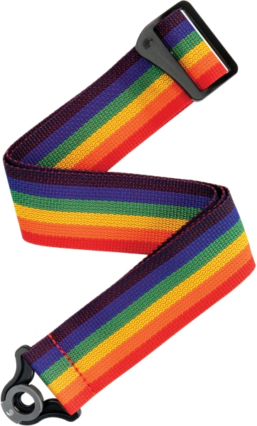 Daddario Auto Lock Polypro Guitar Strap Rainbow