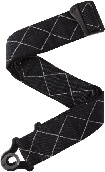 Daddario Auto Lock Guitar Strap Black Padded Diamonds