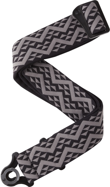 Daddario Auto Lock Guitar Strap Black Padded Geometric