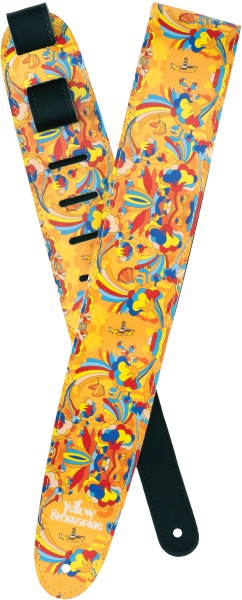 Daddario Beatles Yellow Submarine 55th Anniversary Vinyl Guitar Strap Primrose Prairie