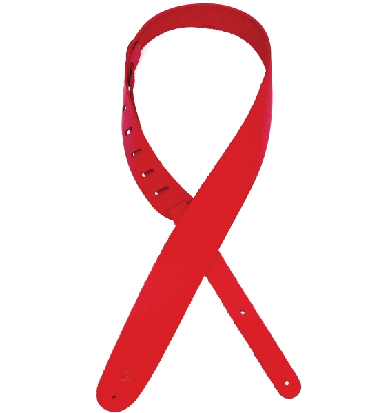 Daddario Classic Leather Guitar Strap Red