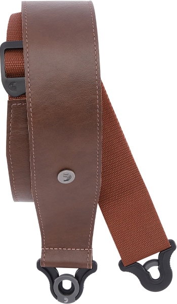 Daddario Comfort Leather Auto Lock Guitar Strap Brown