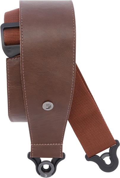 Daddario Comfort Leather Auto Lock Guitar Strap Brown