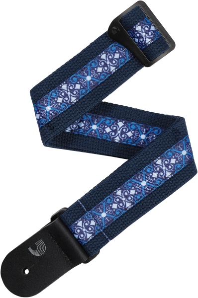 Daddario Deluxe Cotton Guitar Strap Blue