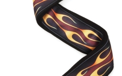 Curea chitară Daddario Hot Rod Flame Guitar Strap Red