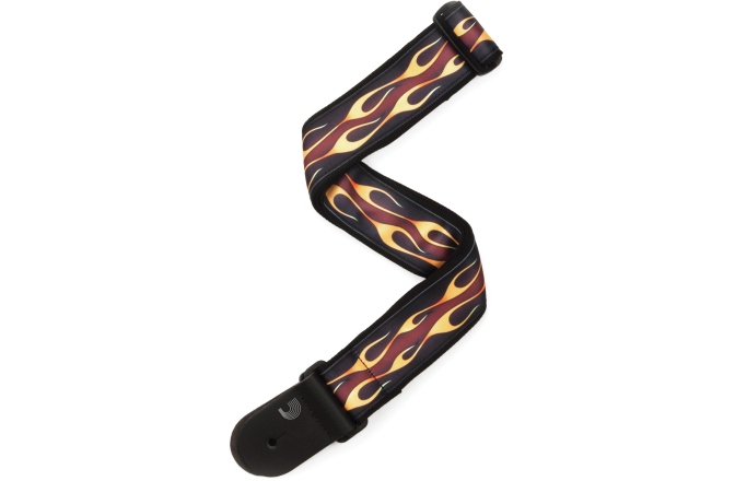 Curea chitară Daddario Hot Rod Flame Guitar Strap Red