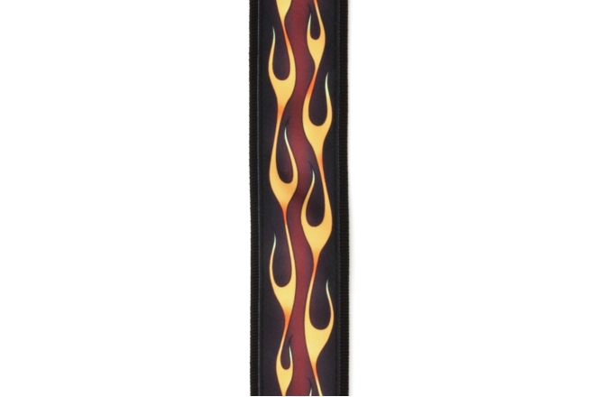 Curea chitară Daddario Hot Rod Flame Guitar Strap Red
