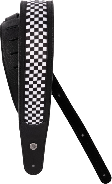 Daddario Hybrid Leather Guitar Strap Checkered