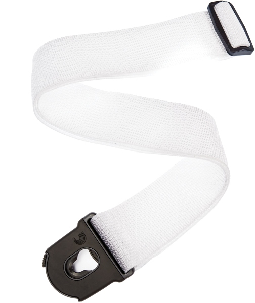 Daddario Planet Lock Guitar Strap Polypropylene White