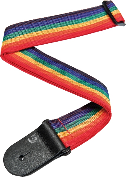 Daddario Polypro Guitar Strap Rainbow