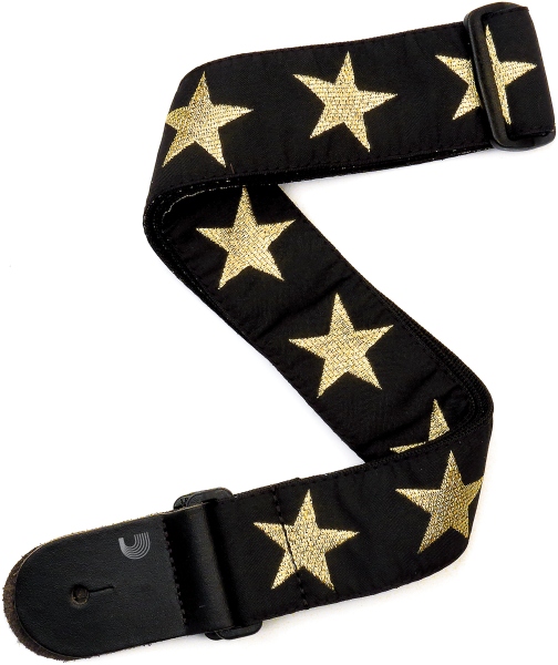 Daddario Woven Guitar Strap Gold Star