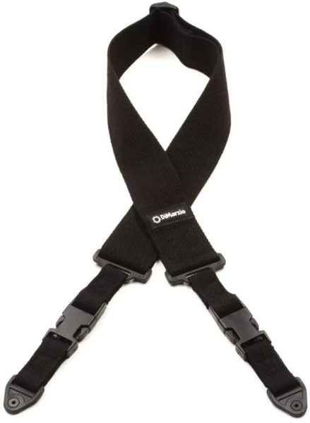 DiMarzio DD 2200CBK Clip Lock Strap Cotton Black