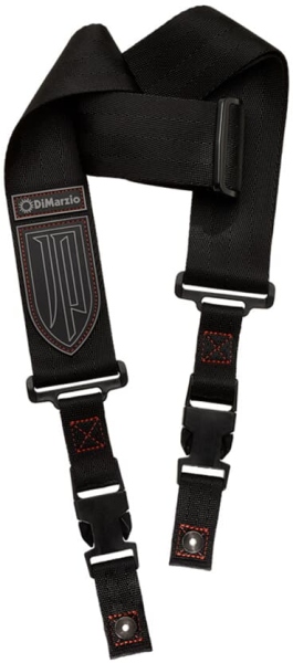 DiMarzio DD 2200JPBKRD Clip Lock Strap Nylon Black/Red
