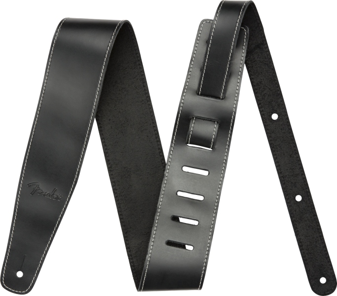 Fender Broken-In Leather Strap Black 2.5