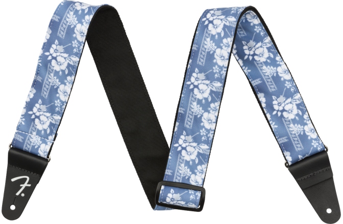 Curea chitară Fender Hawaiian Strap Blue Floral 2"
