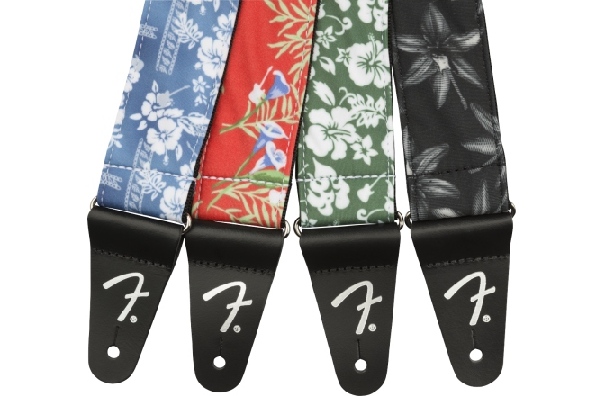 Curea chitară Fender Hawaiian Strap Blue Floral 2"