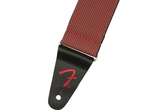 Curea chitară Fender LE WeighLess Festive Strap Tweed Strap Green and Red 2"