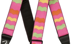 Curea chitară Fender MonoNeon Woven Strap Neon Pink 2''