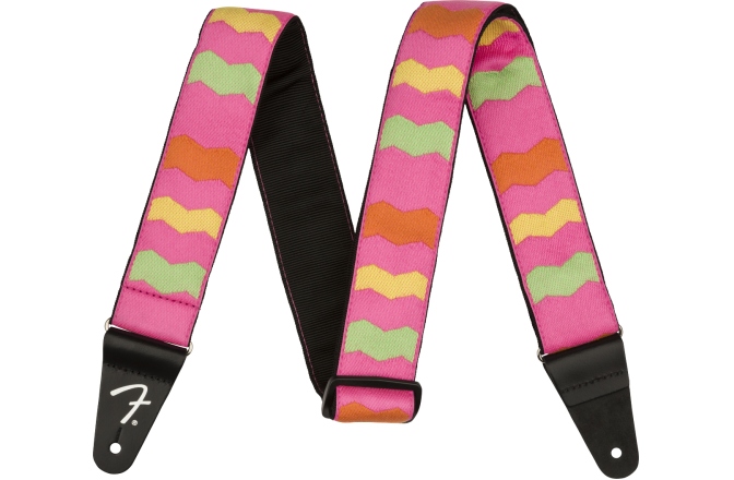 Curea chitară Fender MonoNeon Woven Strap Neon Pink 2''