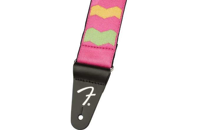 Curea chitară Fender MonoNeon Woven Strap Neon Pink 2''
