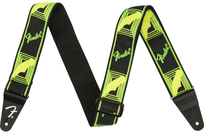 Curea chitară Fender Neon Monogrammed Green and Yellow 2"