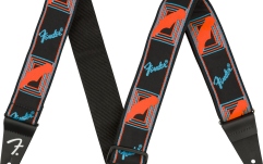 Curea chitară Fender Neon Monogrammed Strap Blue and Orange 2"