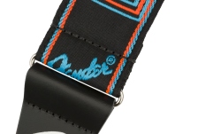 Curea chitară Fender Neon Monogrammed Strap Blue and Orange 2"