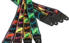 Curea chitară Fender Neon Monogrammed Strap Blue and Orange 2"