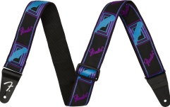 Curea chitară Fender Neon Monogrammed Strap Blue and Purple 2"