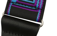 Curea chitară Fender Neon Monogrammed Strap Blue and Purple 2"