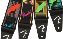Curea chitară Fender Neon Monogrammed Strap Green and Orange 2"