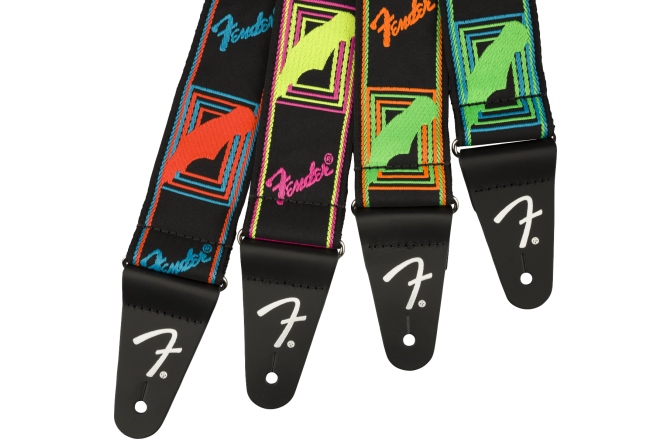Curea chitară Fender Neon Monogrammed Strap Green and Orange 2"