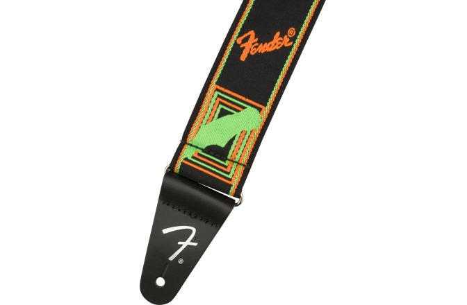 Curea chitară Fender Neon Monogrammed Strap Green and Orange 2"