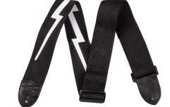 Curea chitară Fender Nylon Lightning Bolt Strap Black/White 2"