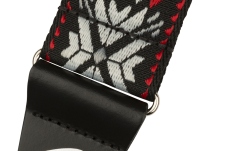 Curea chitară Fender Pasadena Woven Strap Red Snowflake 2"