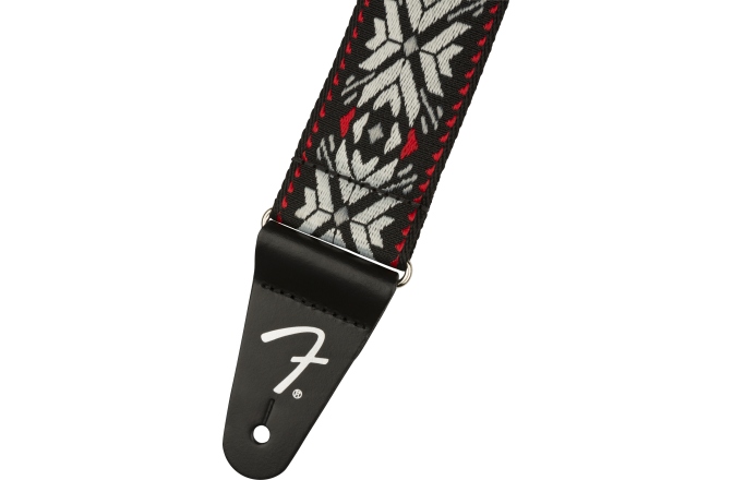 Curea chitară Fender Pasadena Woven Strap Red Snowflake 2"