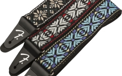 Curea chitară Fender Pasadena Woven Strap Red Snowflake 2"