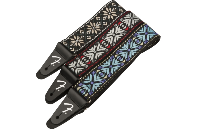 Curea chitară Fender Pasadena Woven Strap Red Snowflake 2"