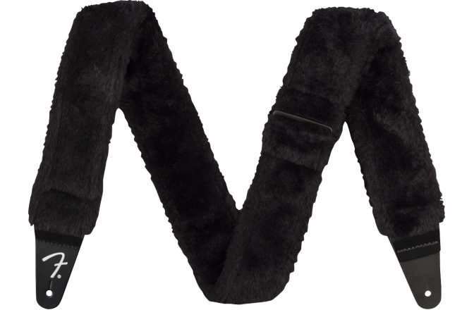 Curea chitară Fender Poodle Plush Strap Black