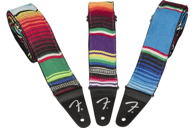 Curea chitară Fender Serape Strap Green Multi 2"