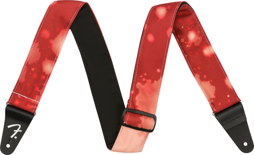Fender Tie Dye Acid Wash Strap Red 2