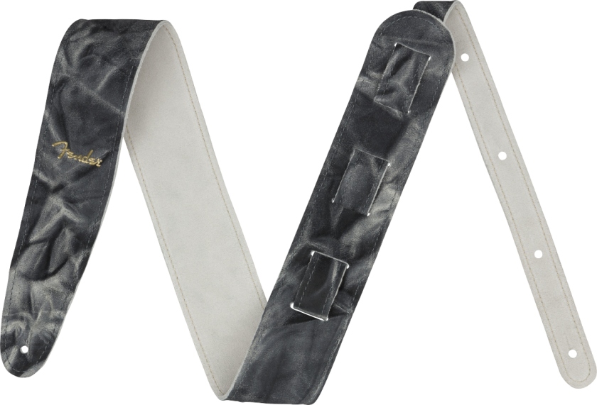 Fender Tie Dye Leather Strap Black 2