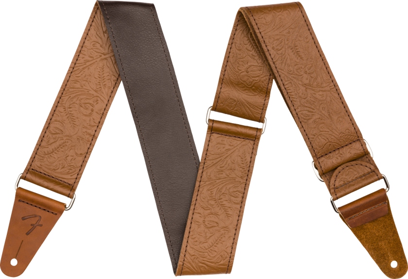 Fender Tooled Leather Guitar Strap Brown 2