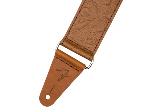 Curea chitară Fender Tooled Leather Guitar Strap Brown 2"
