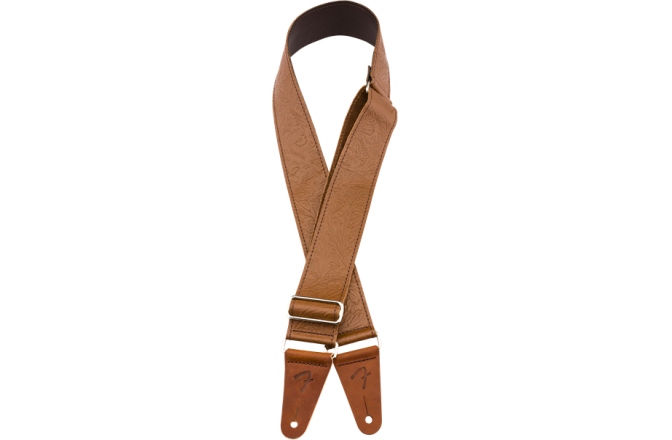 Curea chitară Fender Tooled Leather Guitar Strap Brown 2"