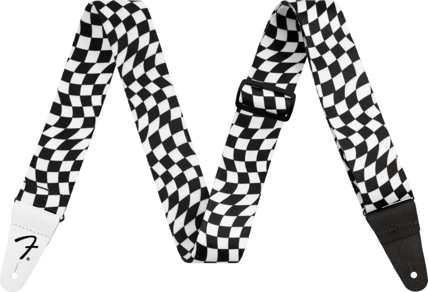Fender Wavy Checkerboard Polyester Strap Black/White