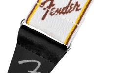 Curea chitară Fender WeighLess Monogram Strap White/Brown/Yellow 2"