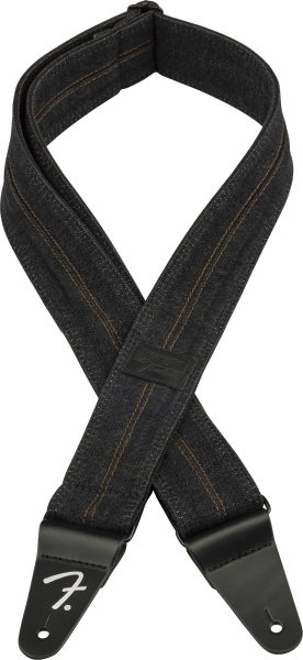 Fender x Wrangler Denim Strap Washed Black Stitch