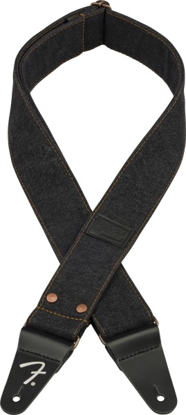 Fender x Wrangler Riveted Denim Strap Black